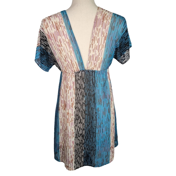 Paradise Womens Swimsuit Coverup Beach Dress, Blue/Brown, Medium - Picture 3 of 13